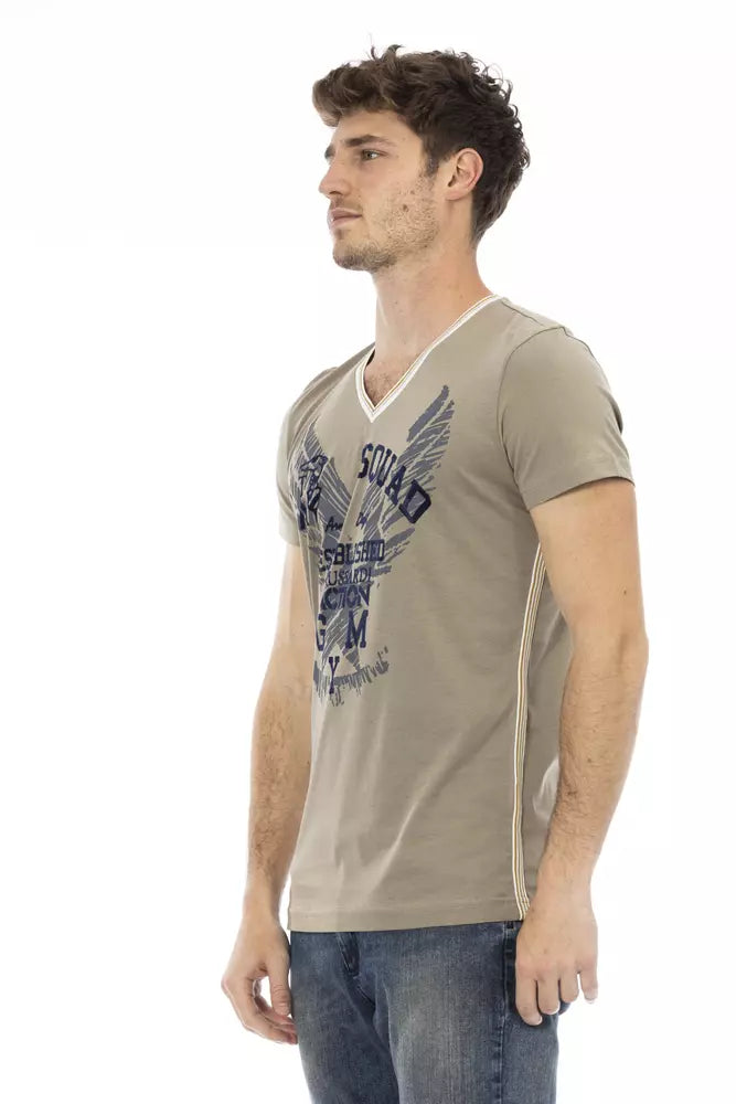 Trussardi Action Green Cotton Men T-Shirt -   -  Trussardi Action.