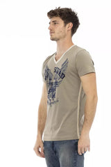 Trussardi Action Green Cotton Men T-Shirt -   -  Trussardi Action.
