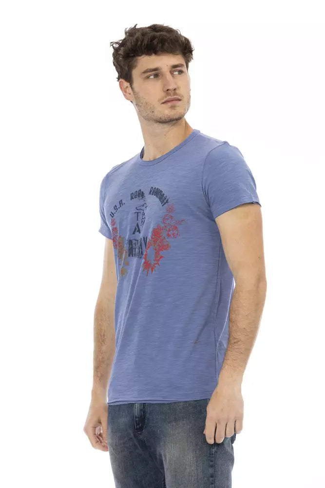 Trussardi Action Blue Cotton Men T-Shirt -   -  Trussardi Action.