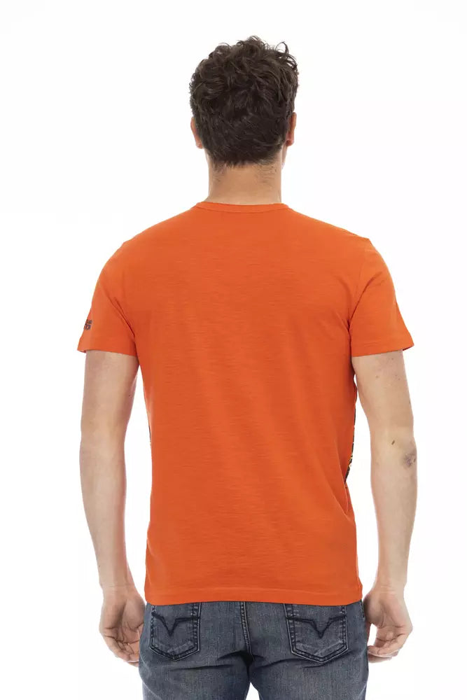 Trussardi Action Orange Cotton Men T-Shirt -   -  Trussardi Action.