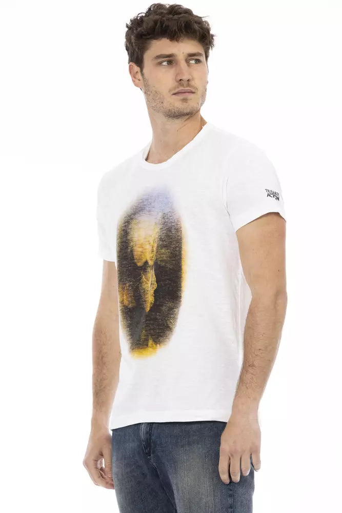 Trussardi Action White Cotton Men T-Shirt -   -  Trussardi Action.
