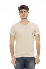 Trussardi Action Beige Cotton Men T-Shirt -   -  Trussardi Action.