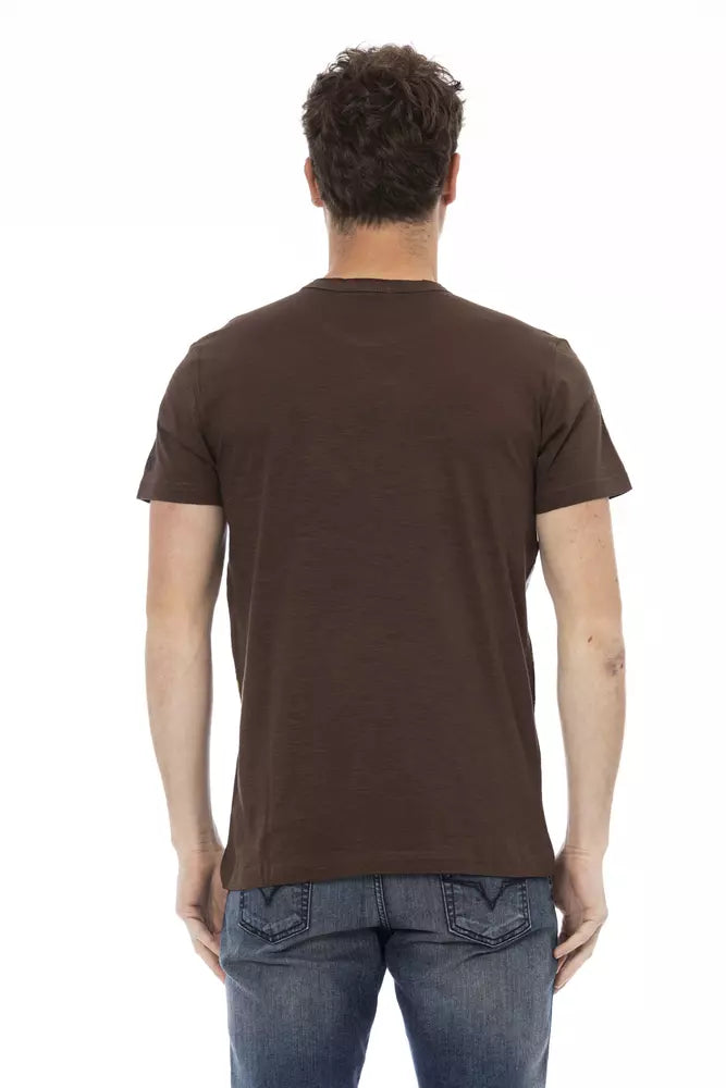 Trussardi Action Brown Cotton Men T-Shirt -   -  Trussardi Action.