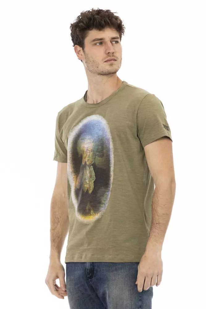 Trussardi Action Green Cotton Men T-Shirt -   -  Trussardi Action.
