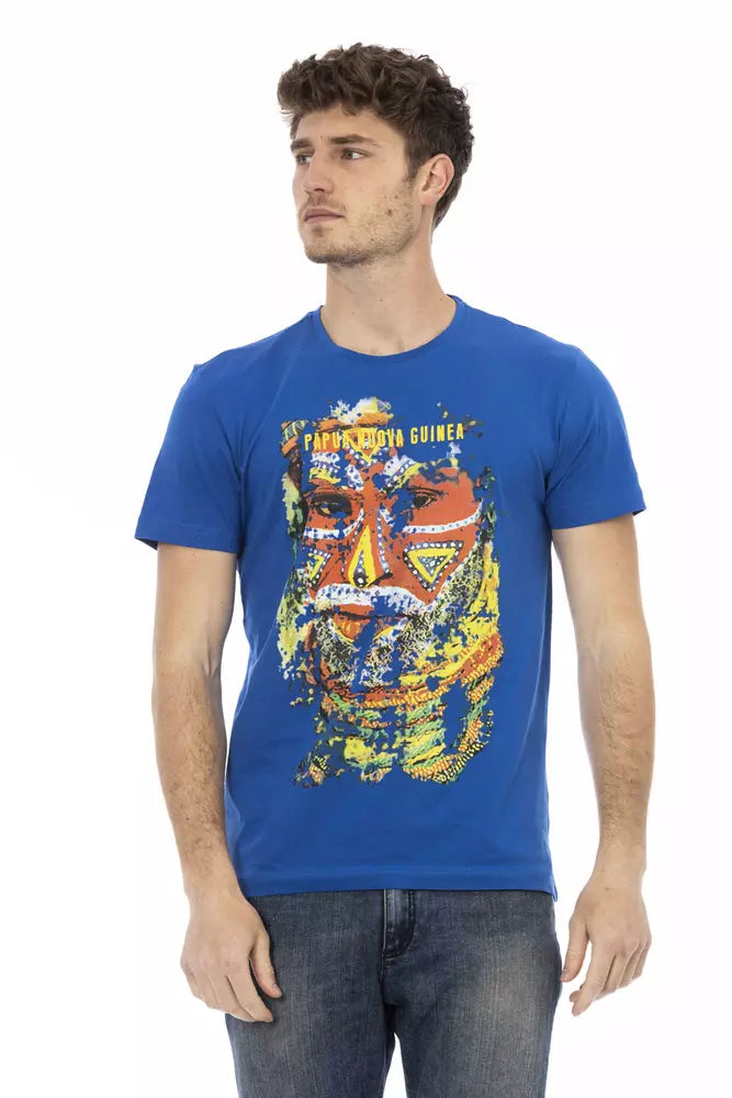 Trussardi Action Blue Cotton Men T-Shirt -   -  Trussardi Action.
