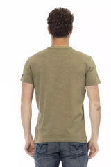 Trussardi Action Green Cotton Men T-Shirt -   -  Trussardi Action.
