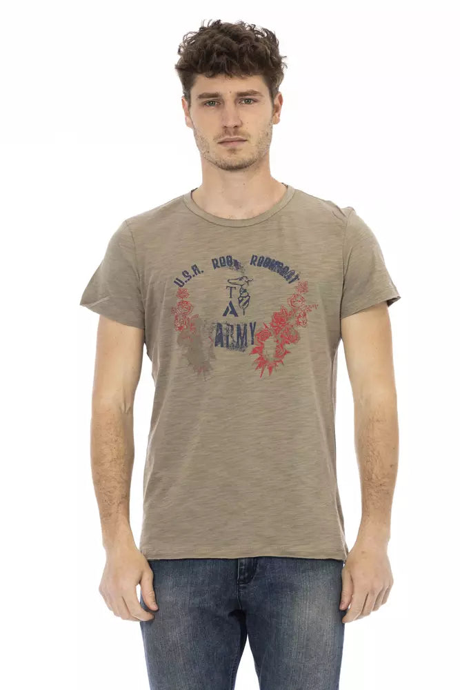 Trussardi Action Green Cotton Men T-Shirt -   -  Trussardi Action.
