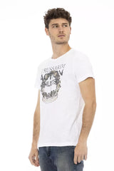 Trussardi Action White Cotton Men T-Shirt -   -  Trussardi Action.