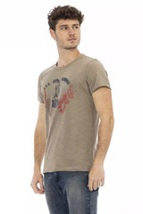 Trussardi Action Green Cotton Men T-Shirt -   -  Trussardi Action.