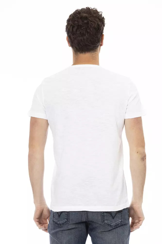 Trussardi Action White Cotton Men T-Shirt -   -  Trussardi Action.