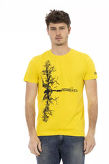Trussardi Action Yellow Cotton Men T-Shirt -   -  Trussardi Action.
