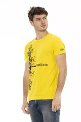 Trussardi Action Yellow Cotton Men T-Shirt -   -  Trussardi Action.