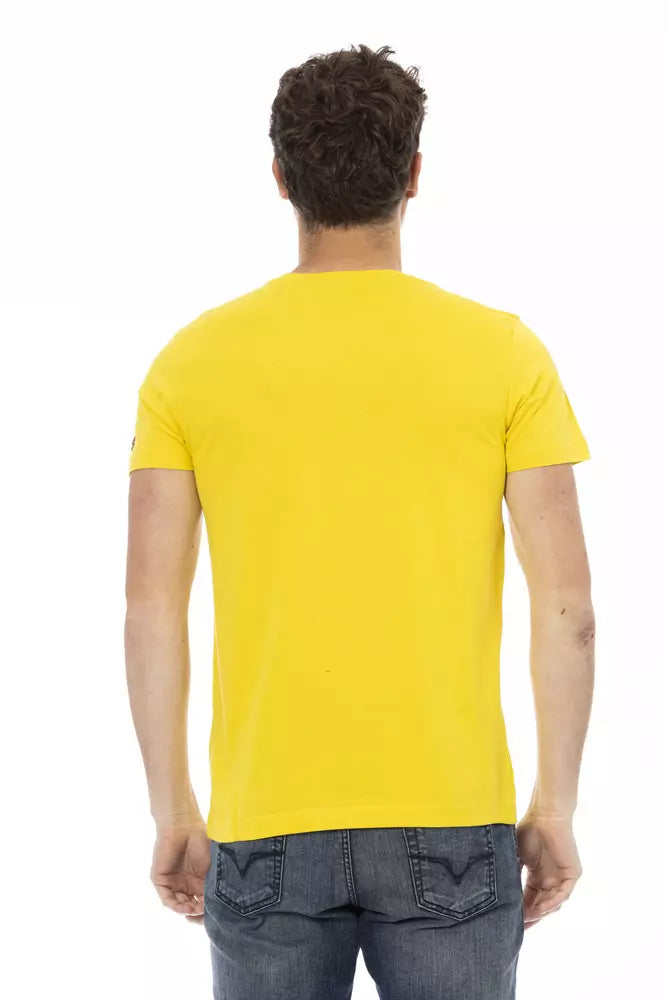 Trussardi Action Yellow Cotton Men T-Shirt -   -  Trussardi Action.