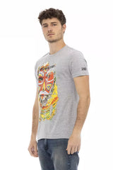Trussardi Action Gray Cotton Men T-Shirt -   -  Trussardi Action.