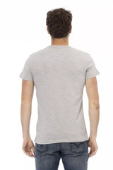 Trussardi Action Gray Cotton Men T-Shirt -   -  Trussardi Action.