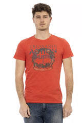 Trussardi Action Red Cotton Men's T-Shirt -   -  Trussardi Action.