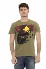 Trussardi Action Green Cotton Men T-Shirt -   -  Trussardi Action.