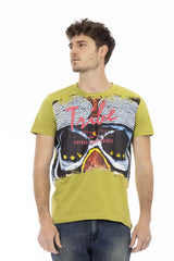 Trussardi Action Green Cotton Men T-Shirt -   -  Trussardi Action.