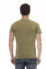 Trussardi Action Green Cotton Men T-Shirt -   -  Trussardi Action.