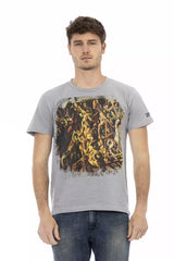 Trussardi Action Gray Cotton Men T-Shirt -   -  Trussardi Action.