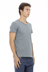 Trussardi Action Gray Cotton Men T-Shirt -   -  Trussardi Action.