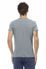Trussardi Action Gray Cotton Men T-Shirt -   -  Trussardi Action.