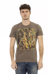 Trussardi Action Brown Cotton Men T-Shirt -   -  Trussardi Action.