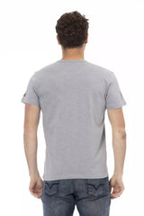 Trussardi Action Gray Cotton Men T-Shirt -   -  Trussardi Action.