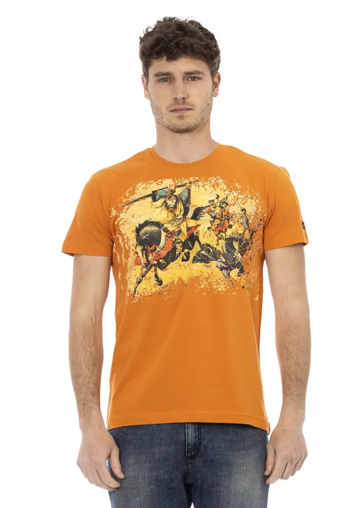 Trussardi Action Orange Cotton Men T-Shirt -   -  Trussardi Action.