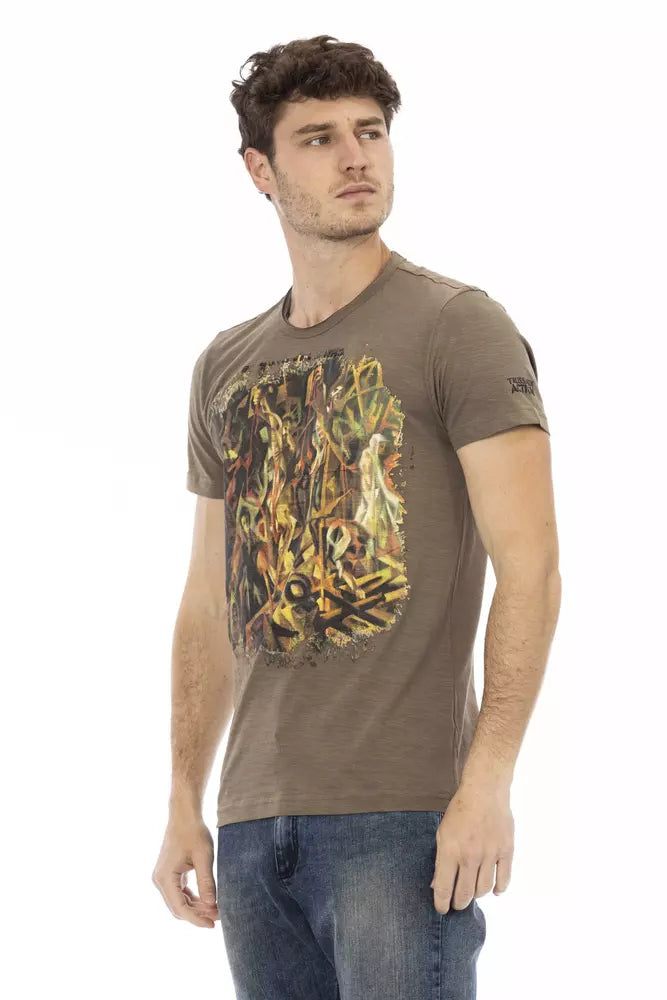 Trussardi Action Brown Cotton Men T-Shirt -   -  Trussardi Action.