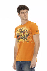 Trussardi Action Orange Cotton Men T-Shirt -   -  Trussardi Action.