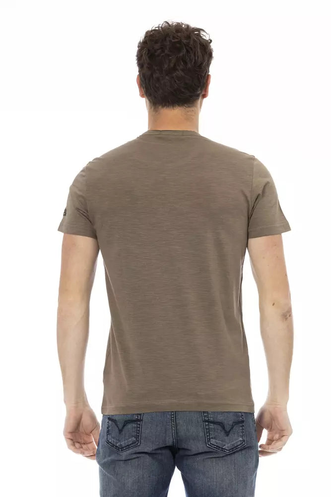 Trussardi Action Brown Cotton Men T-Shirt -   -  Trussardi Action.