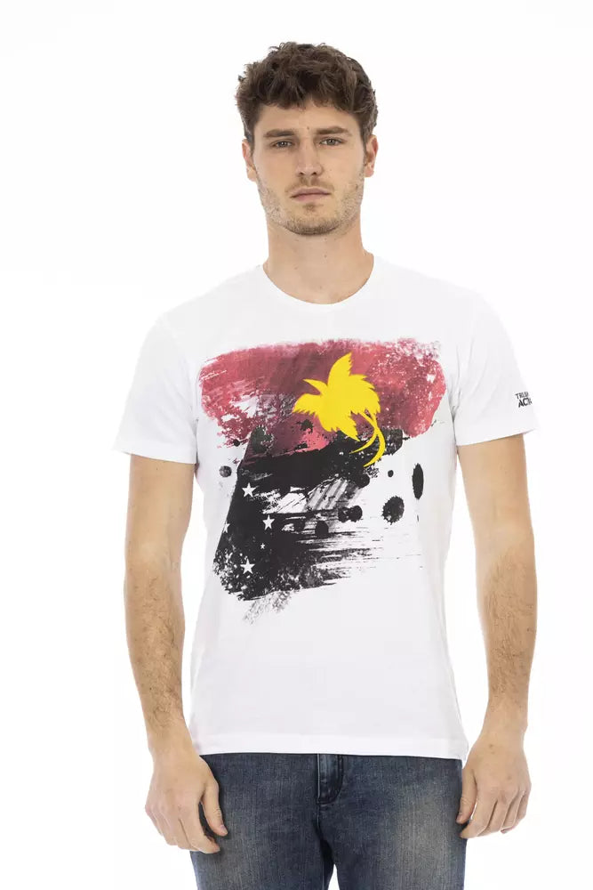 Trussardi Action White Cotton Men T-Shirt -   -  Trussardi Action.