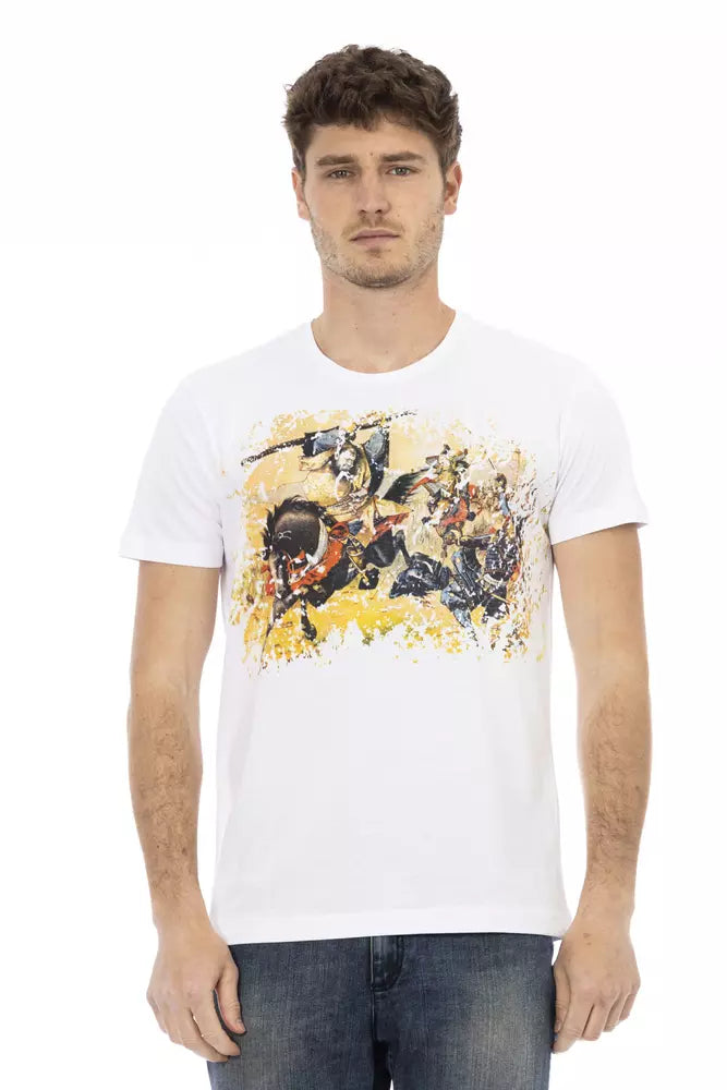 Trussardi Action White Cotton Men T-Shirt -   -  Trussardi Action.