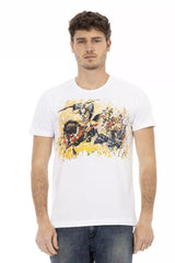 Trussardi Action White Cotton Men T-Shirt -   -  Trussardi Action.