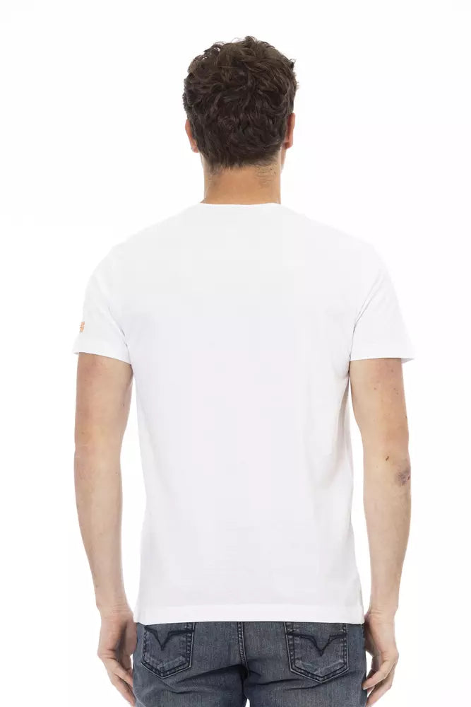 Trussardi Action White Cotton Men T-Shirt -   -  Trussardi Action.