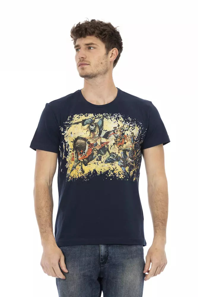 Trussardi Action Blue Cotton Men T-Shirt -   -  Trussardi Action.