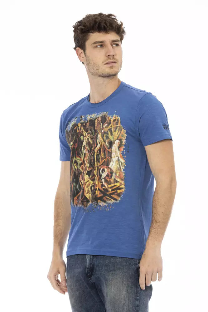 Trussardi Action Blue Cotton Men T-Shirt -   -  Trussardi Action.