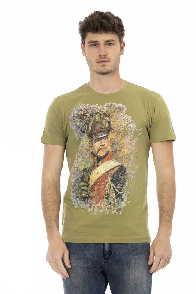Trussardi Action Green Cotton Men T-Shirt -   -  Trussardi Action.