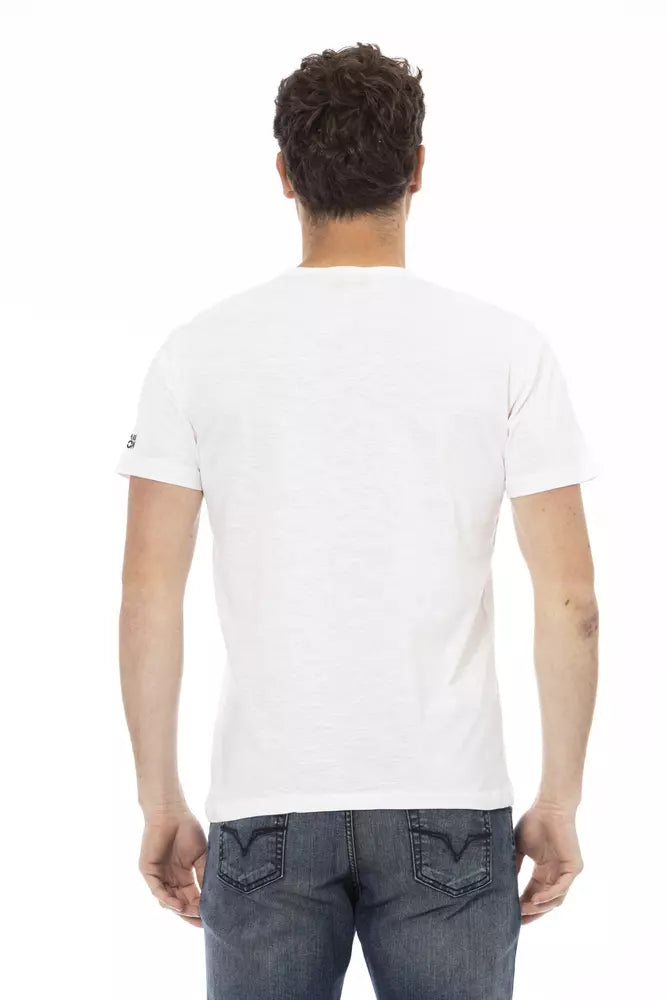 Trussardi Action White Cotton Men T-Shirt -   -  Trussardi Action.