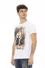 Trussardi Action White Cotton Men T-Shirt -   -  Trussardi Action.
