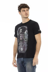 Trussardi Action Black Cotton Men T-Shirt -   -  Trussardi Action.
