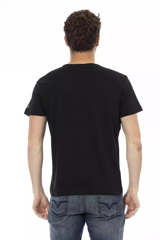 Trussardi Action Black Cotton Men T-Shirt -   -  Trussardi Action.