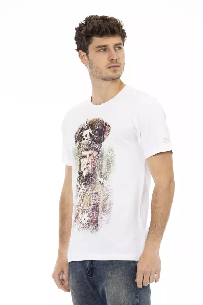 Trussardi Action White Cotton Men T-Shirt -   -  Trussardi Action.