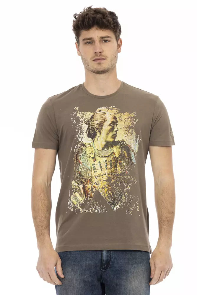 Trussardi Action Brown Cotton Men T-Shirt -   -  Trussardi Action.