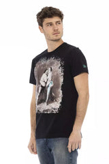 Trussardi Action Black Cotton Men T-Shirt -   -  Trussardi Action.
