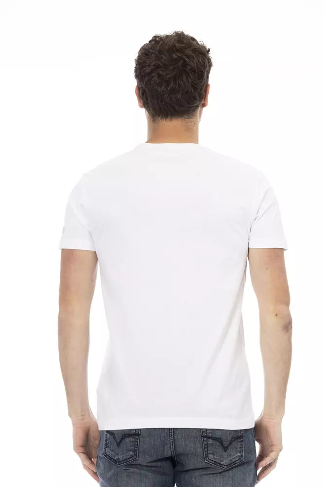 Trussardi Action White Cotton Men T-Shirt -   -  Trussardi Action.