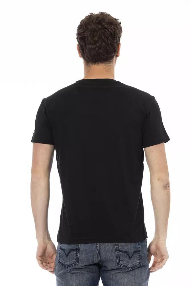 Trussardi Action Black Cotton Men T-Shirt -   -  Trussardi Action.