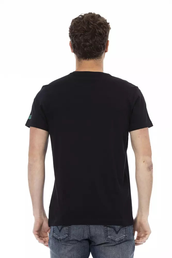 Trussardi Action Black Cotton Men T-Shirt -   -  Trussardi Action.
