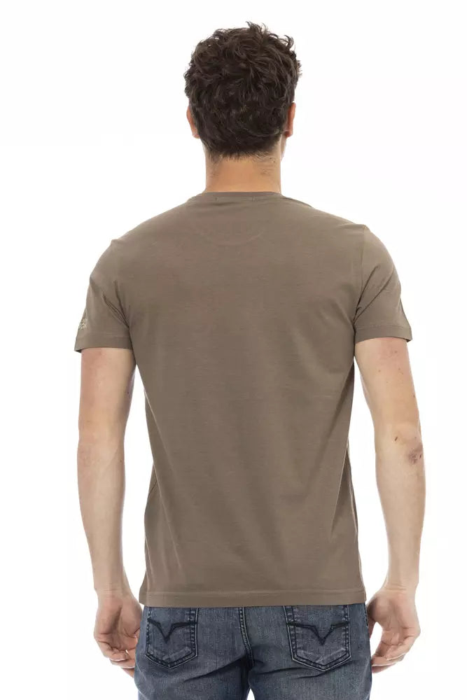 Trussardi Action Brown Cotton Men T-Shirt -   -  Trussardi Action.